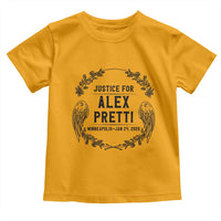 Justice for Alex Pretti Toddler T Shirt Minneapolis January 24 2026 Tribute Memorial Wreath
