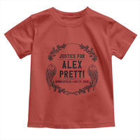 Justice for Alex Pretti Toddler T Shirt Minneapolis January 24 2026 Tribute Memorial Wreath