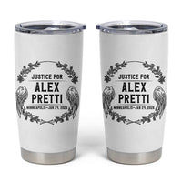 Justice for Alex Pretti Tumbler Cup Minneapolis January 24 2026 Tribute Memorial Wreath