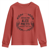 Justice for Alex Pretti Youth Sweatshirt Minneapolis January 24 2026 Tribute Memorial Wreath
