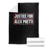 Justice for Alex Pretti Patriotic Throw Blanket Minneapolis Jan 24 2026 Memorial Red White and Blue