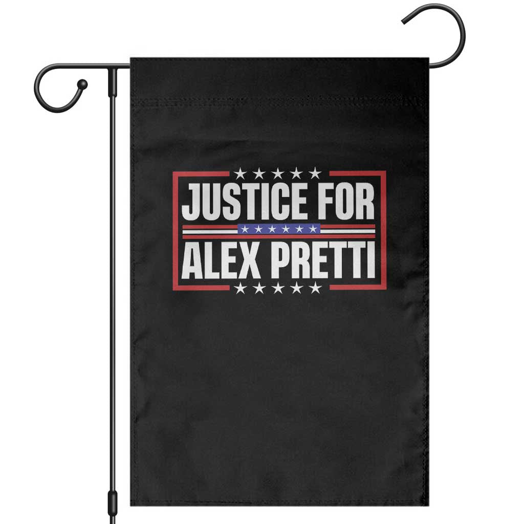 Justice for Alex Pretti Patriotic Garden Flag Minneapolis Jan 24 2026 Memorial Red White and Blue