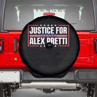 Justice for Alex Pretti Patriotic Spare Tire Cover Minneapolis Jan 24 2026 Memorial Red White and Blue