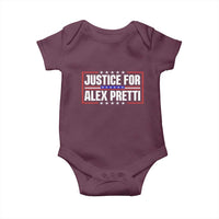 Justice for Alex Pretti Patriotic Baby Onesie Minneapolis Jan 24 2026 Memorial Red White and Blue
