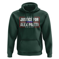 Justice for Alex Pretti Patriotic Hoodie Minneapolis Jan 24 2026 Memorial Red White and Blue