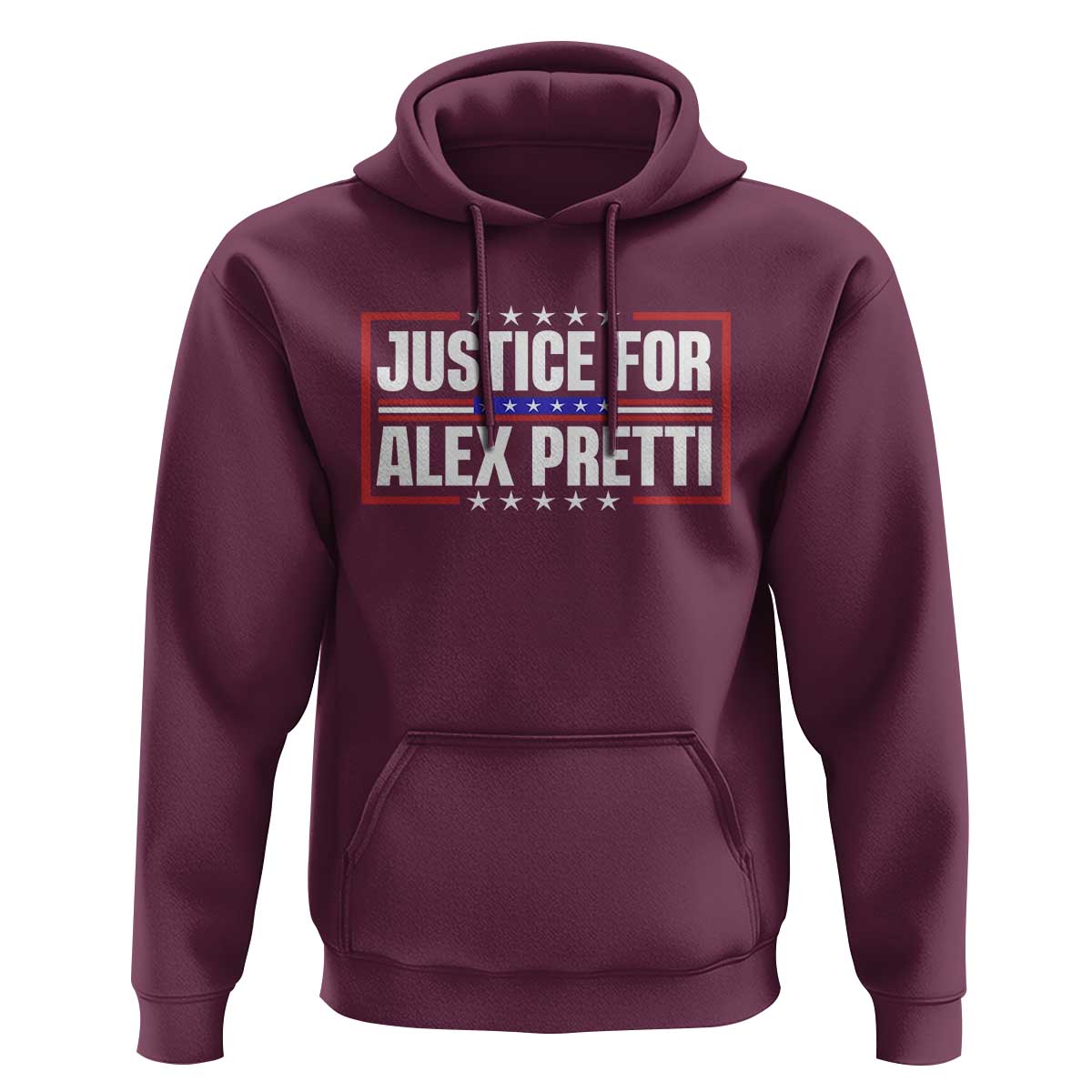 Justice for Alex Pretti Patriotic Hoodie Minneapolis Jan 24 2026 Memorial Red White and Blue