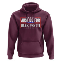 Justice for Alex Pretti Patriotic Hoodie Minneapolis Jan 24 2026 Memorial Red White and Blue