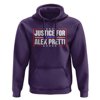 Justice for Alex Pretti Patriotic Hoodie Minneapolis Jan 24 2026 Memorial Red White and Blue