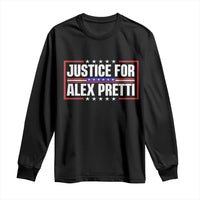 Justice for Alex Pretti Patriotic Long Sleeve Shirt Minneapolis Jan 24 2026 Memorial Red White and Blue