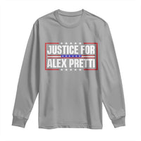 Justice for Alex Pretti Patriotic Long Sleeve Shirt Minneapolis Jan 24 2026 Memorial Red White and Blue