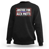 Justice for Alex Pretti Patriotic Sweatshirt Minneapolis Jan 24 2026 Memorial Red White and Blue
