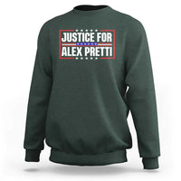 Justice for Alex Pretti Patriotic Sweatshirt Minneapolis Jan 24 2026 Memorial Red White and Blue