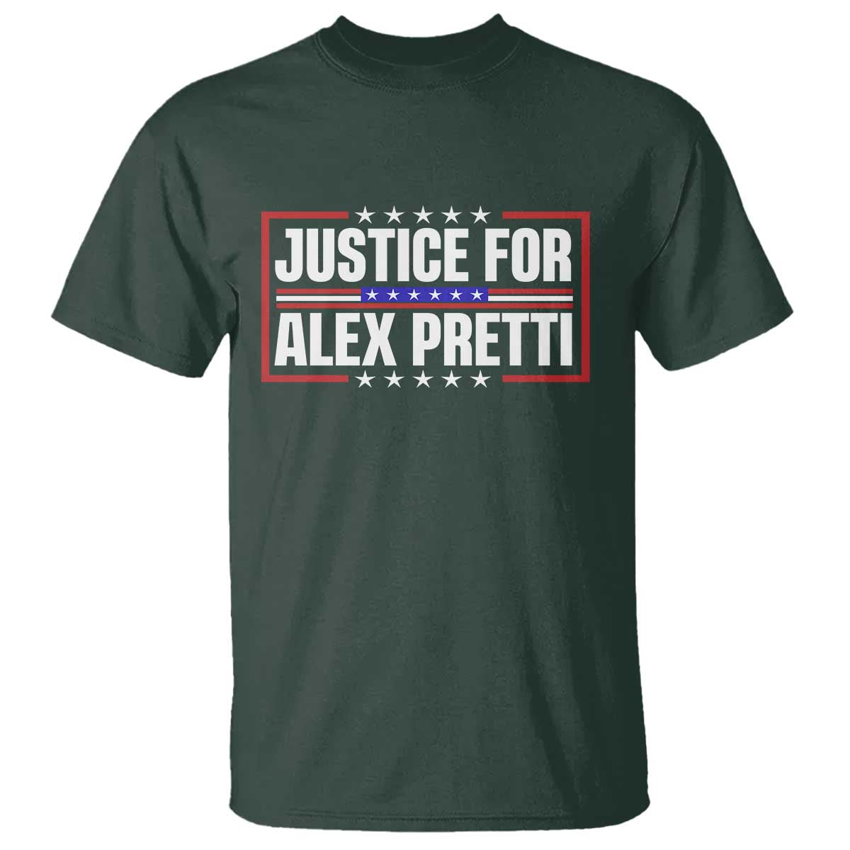 Justice for Alex Pretti Patriotic T Shirt Minneapolis Jan 24 2026 Memorial Red White and Blue