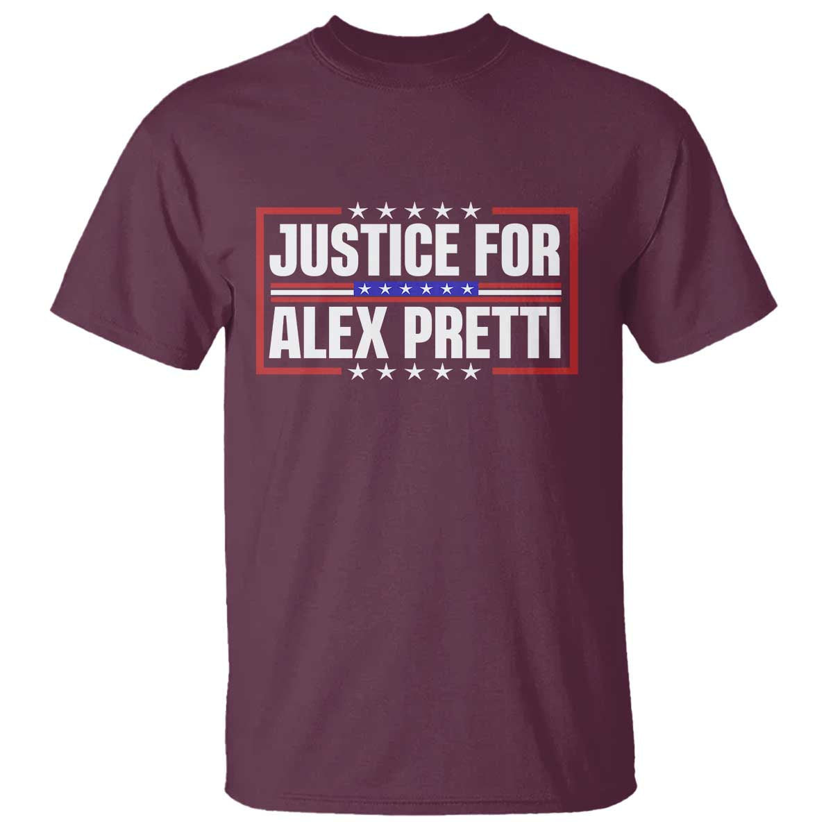 Justice for Alex Pretti Patriotic T Shirt Minneapolis Jan 24 2026 Memorial Red White and Blue