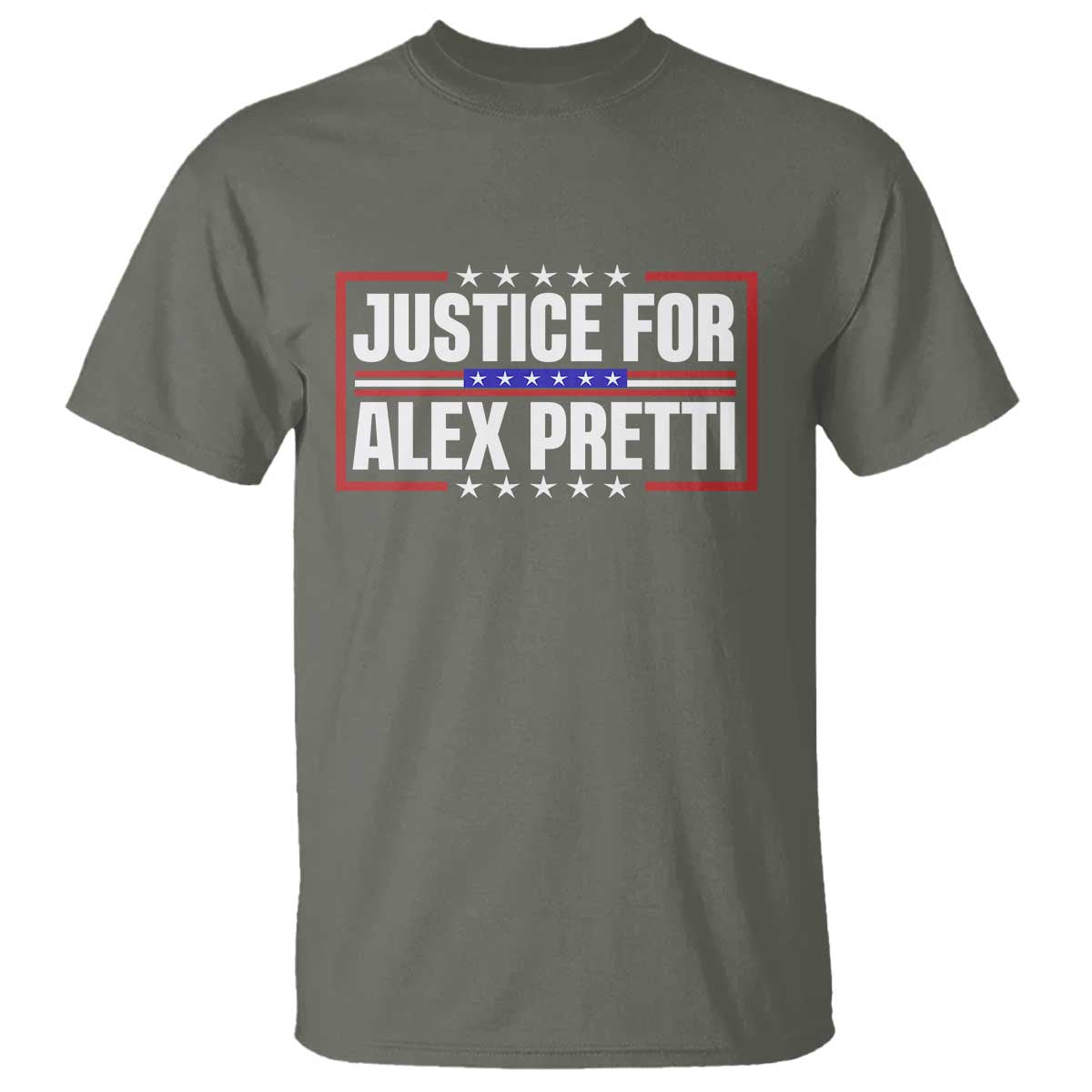 Justice for Alex Pretti Patriotic T Shirt Minneapolis Jan 24 2026 Memorial Red White and Blue