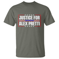 Justice for Alex Pretti Patriotic T Shirt Minneapolis Jan 24 2026 Memorial Red White and Blue