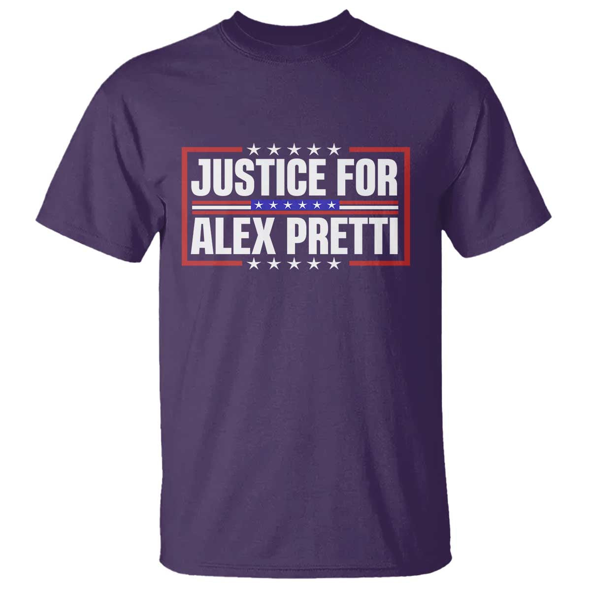 Justice for Alex Pretti Patriotic T Shirt Minneapolis Jan 24 2026 Memorial Red White and Blue