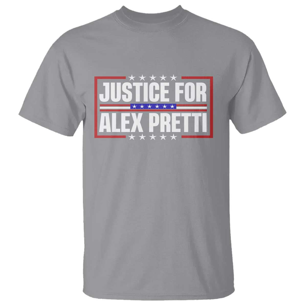Justice for Alex Pretti Patriotic T Shirt Minneapolis Jan 24 2026 Memorial Red White and Blue