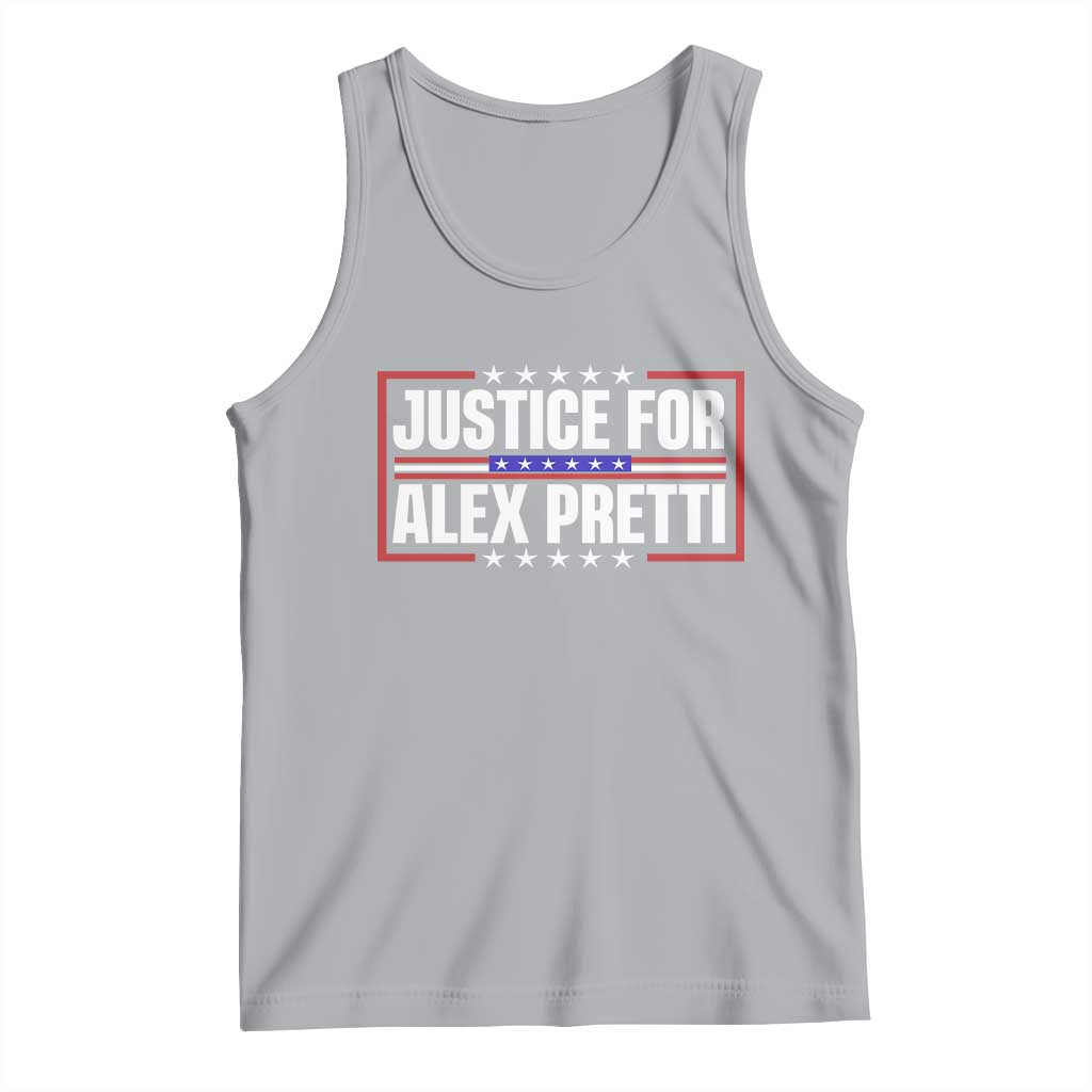 Justice for Alex Pretti Patriotic Tank Top Minneapolis Jan 24 2026 Memorial Red White and Blue