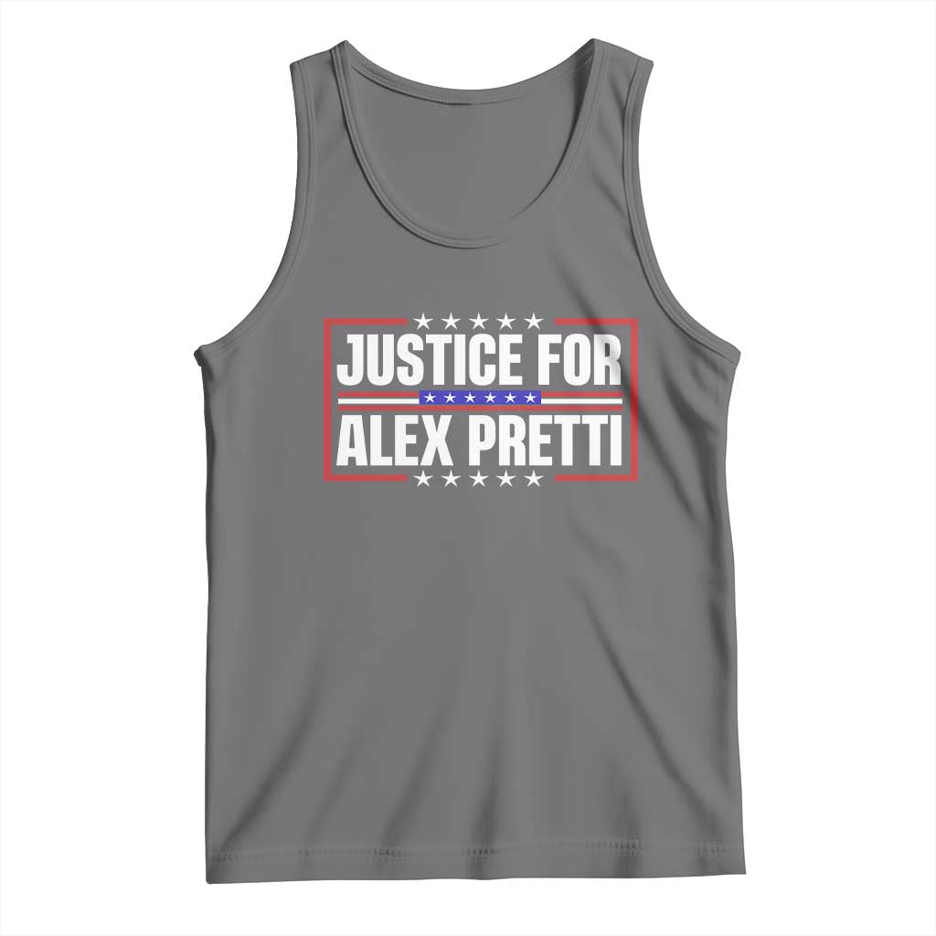 Justice for Alex Pretti Patriotic Tank Top Minneapolis Jan 24 2026 Memorial Red White and Blue
