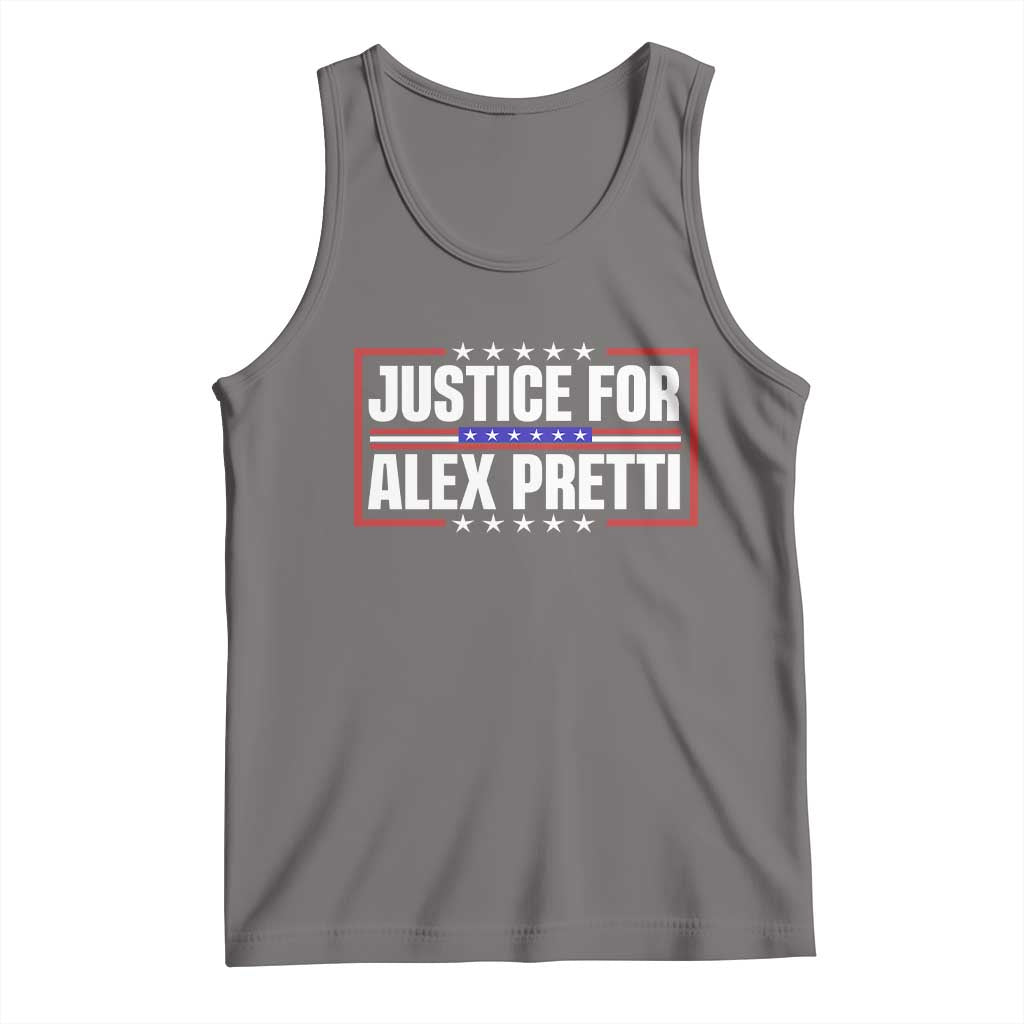 Justice for Alex Pretti Patriotic Tank Top Minneapolis Jan 24 2026 Memorial Red White and Blue