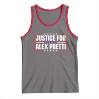 Justice for Alex Pretti Patriotic Tank Top Minneapolis Jan 24 2026 Memorial Red White and Blue
