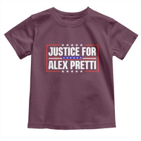 Justice for Alex Pretti Patriotic Toddler T Shirt Minneapolis Jan 24 2026 Memorial Red White and Blue
