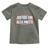 Justice for Alex Pretti Patriotic Toddler T Shirt Minneapolis Jan 24 2026 Memorial Red White and Blue