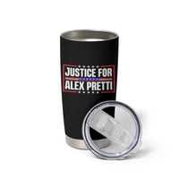 Justice for Alex Pretti Patriotic Tumbler Cup Minneapolis Jan 24 2026 Memorial Red White and Blue