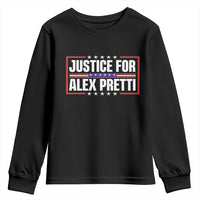 Justice for Alex Pretti Patriotic Youth Sweatshirt Minneapolis Jan 24 2026 Memorial Red White and Blue