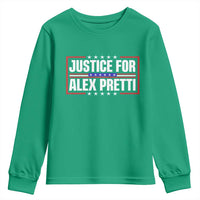 Justice for Alex Pretti Patriotic Youth Sweatshirt Minneapolis Jan 24 2026 Memorial Red White and Blue