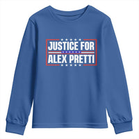 Justice for Alex Pretti Patriotic Youth Sweatshirt Minneapolis Jan 24 2026 Memorial Red White and Blue