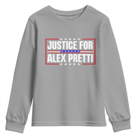 Justice for Alex Pretti Patriotic Youth Sweatshirt Minneapolis Jan 24 2026 Memorial Red White and Blue