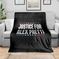 Justice for Alex Pretti Patriotic Throw Blanket Minneapolis Jan 24 2026 Memorial Tribute