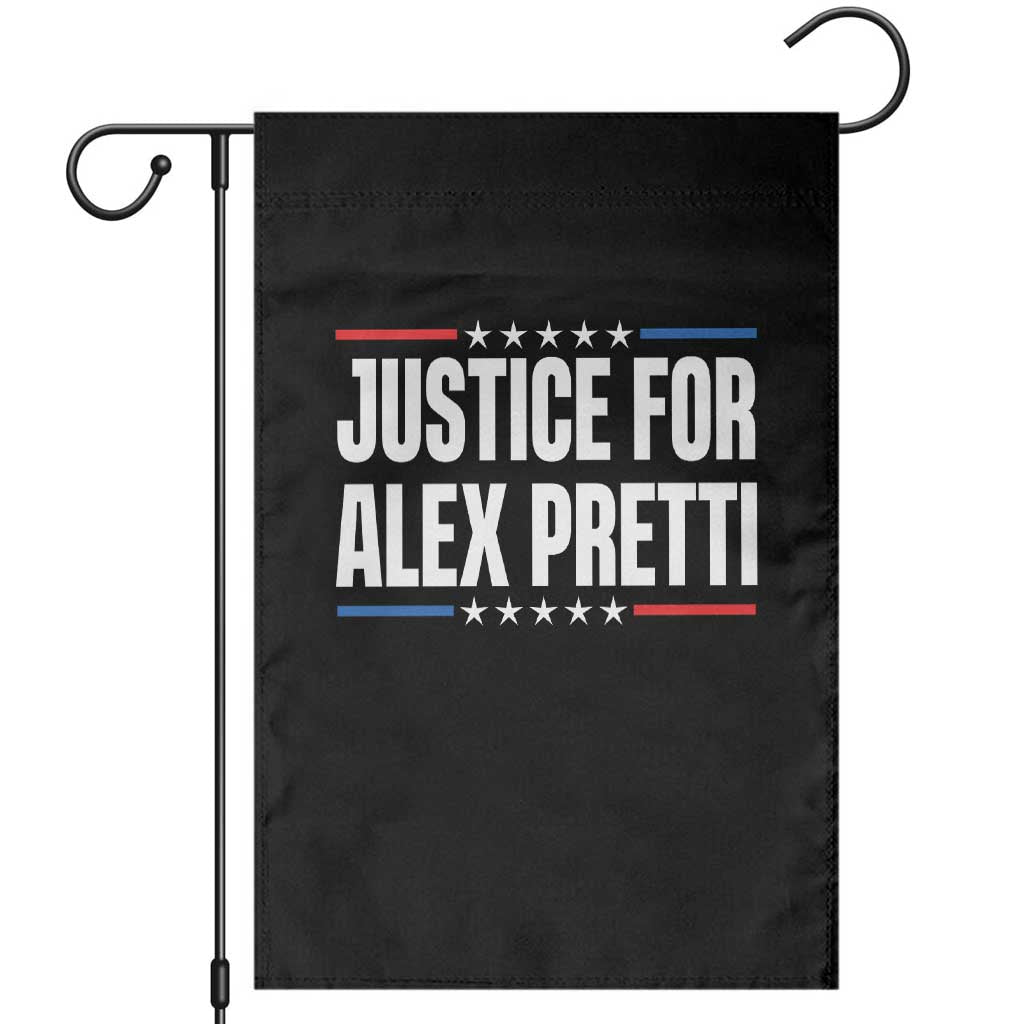 Justice for Alex Pretti Patriotic Garden Flag Minneapolis Jan 24 2026 Memorial Tribute