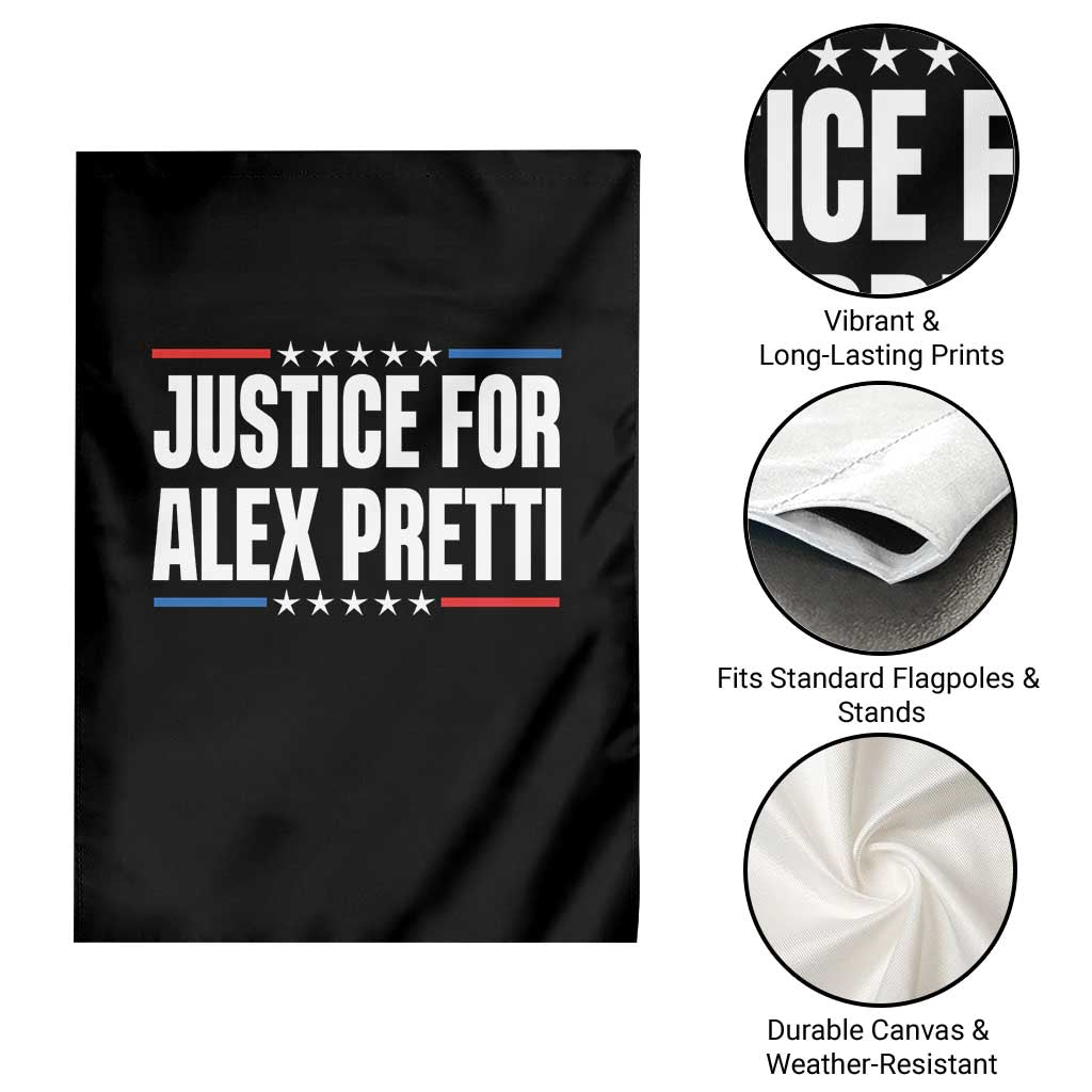 Justice for Alex Pretti Patriotic Garden Flag Minneapolis Jan 24 2026 Memorial Tribute