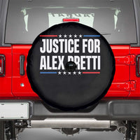 Justice for Alex Pretti Patriotic Spare Tire Cover Minneapolis Jan 24 2026 Memorial Tribute