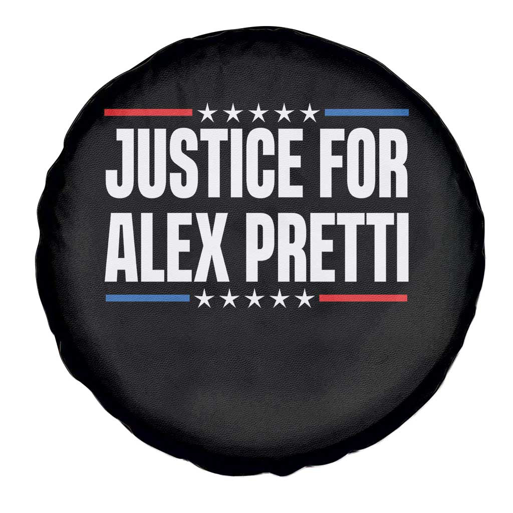 Justice for Alex Pretti Patriotic Spare Tire Cover Minneapolis Jan 24 2026 Memorial Tribute