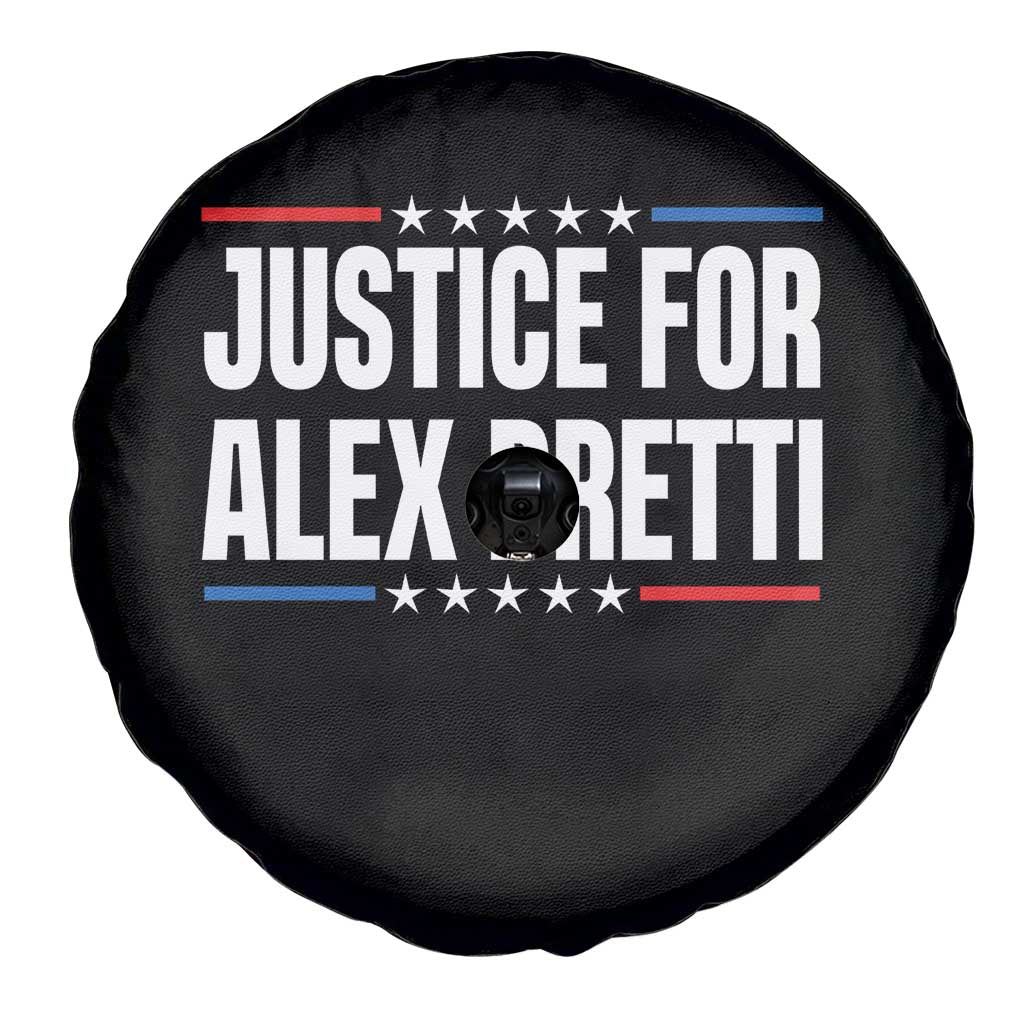 Justice for Alex Pretti Patriotic Spare Tire Cover Minneapolis Jan 24 2026 Memorial Tribute
