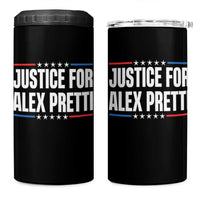 Justice for Alex Pretti Patriotic 4 in 1 Can Cooler Tumbler Minneapolis Jan 24 2026 Memorial Tribute