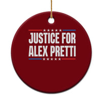 Justice for Alex Pretti Patriotic Ceramic Ornament Minneapolis Jan 24 2026 Memorial Tribute