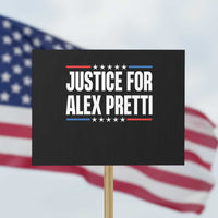 Justice for Alex Pretti Patriotic Protest Sign Minneapolis Jan 24 2026 Memorial Tribute