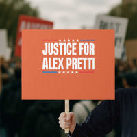 Justice for Alex Pretti Patriotic Protest Sign Minneapolis Jan 24 2026 Memorial Tribute