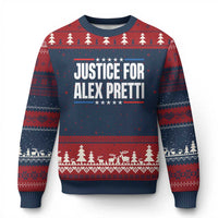Justice for Alex Pretti Patriotic Ugly Christmas Sweater Minneapolis Jan 24 2026 Memorial Tribute
