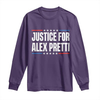 Justice for Alex Pretti Patriotic Long Sleeve Shirt Minneapolis Jan 24 2026 Memorial Tribute