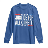 Justice for Alex Pretti Patriotic Long Sleeve Shirt Minneapolis Jan 24 2026 Memorial Tribute