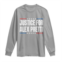 Justice for Alex Pretti Patriotic Long Sleeve Shirt Minneapolis Jan 24 2026 Memorial Tribute