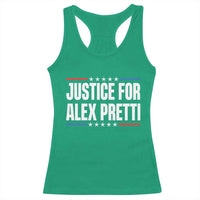 Justice for Alex Pretti Patriotic Racerback Tank Top Minneapolis Jan 24 2026 Memorial Tribute