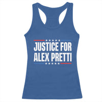 Justice for Alex Pretti Patriotic Racerback Tank Top Minneapolis Jan 24 2026 Memorial Tribute