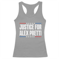 Justice for Alex Pretti Patriotic Racerback Tank Top Minneapolis Jan 24 2026 Memorial Tribute